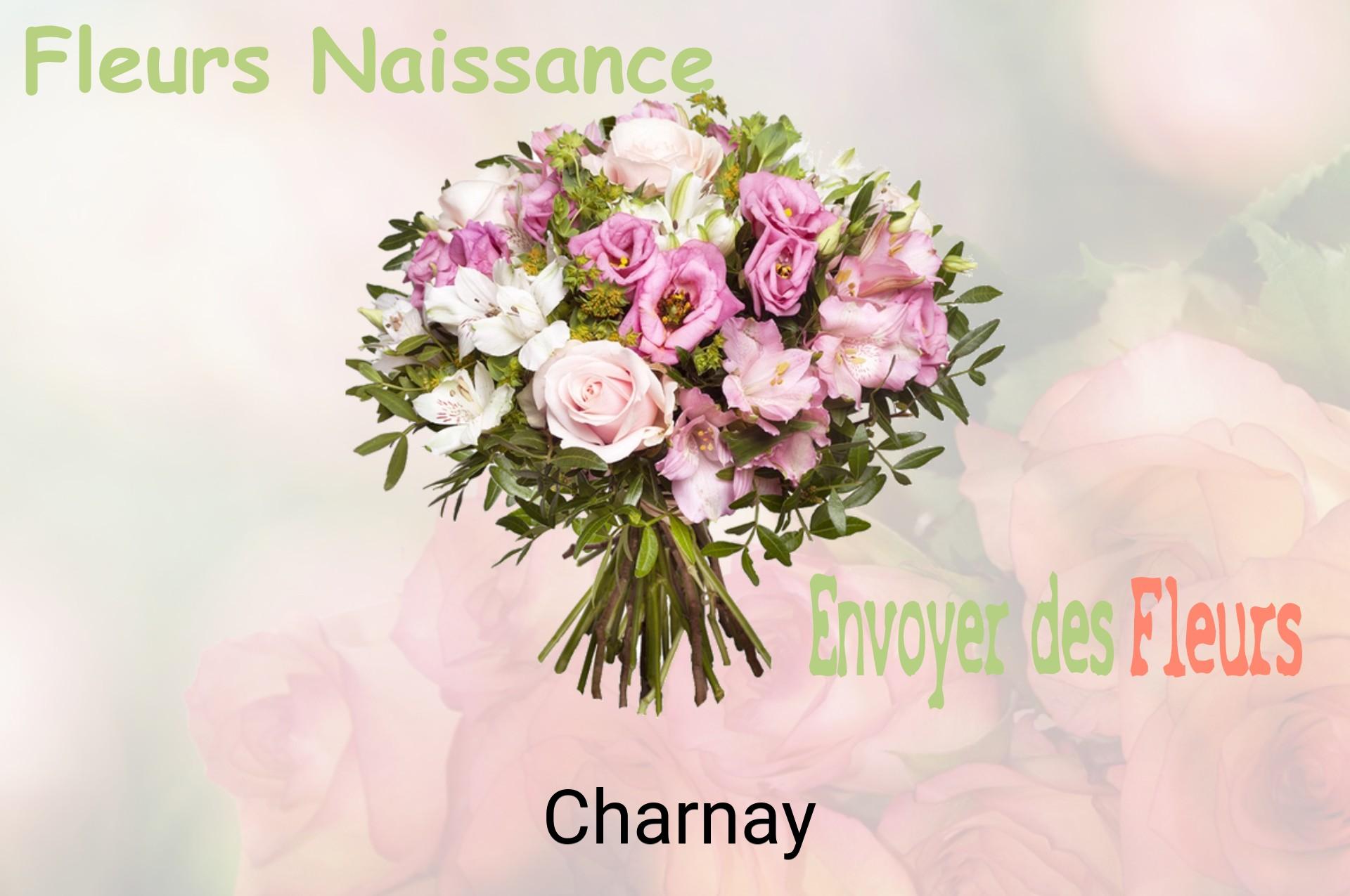 Bouquet de fleurs de naissance livré à Charnay